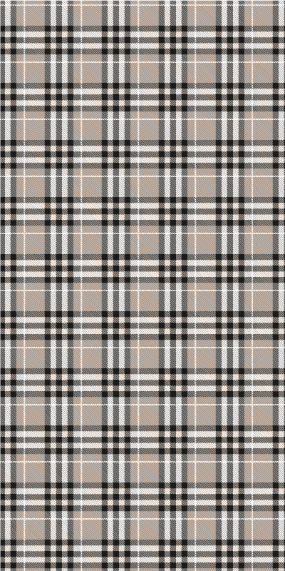Dywan winylowy do kuchni w tradycyjny szary tartan - TenStickers
