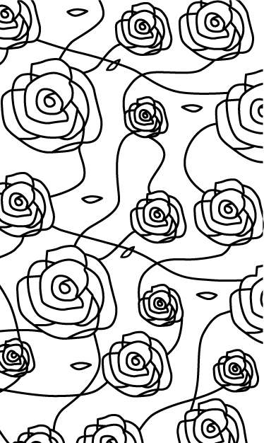Dywan winylowy do łazienki róże w stylu minimalistycznym - TenStickers