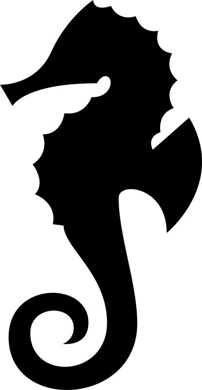 Dywan winylowy do łazienki zestaw z konikiem morskim - TenStickers