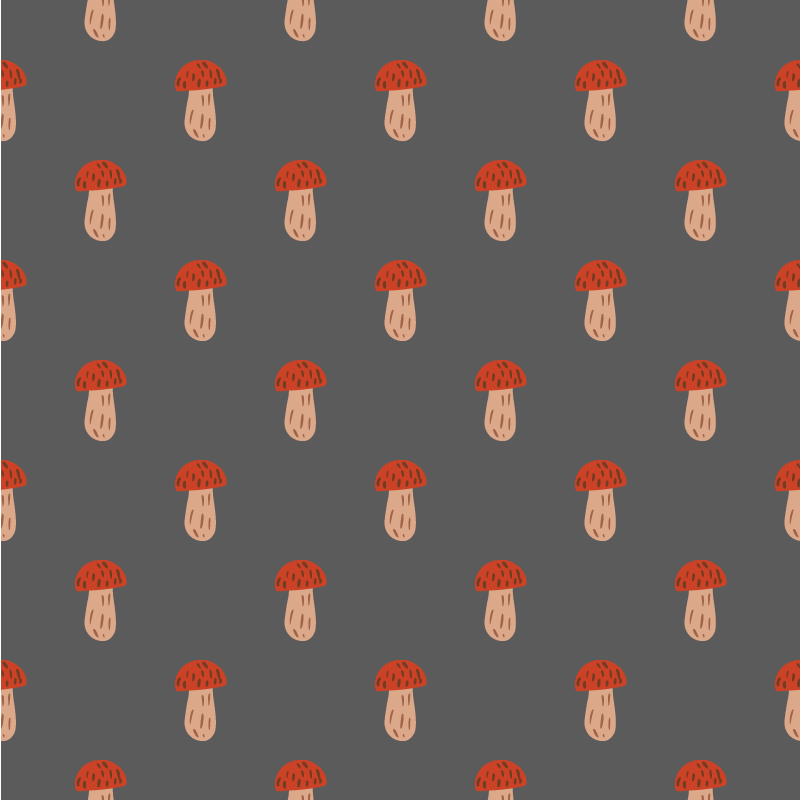 Dywan winylowy w kwiaty i rośliny na szarym tle - TenStickers