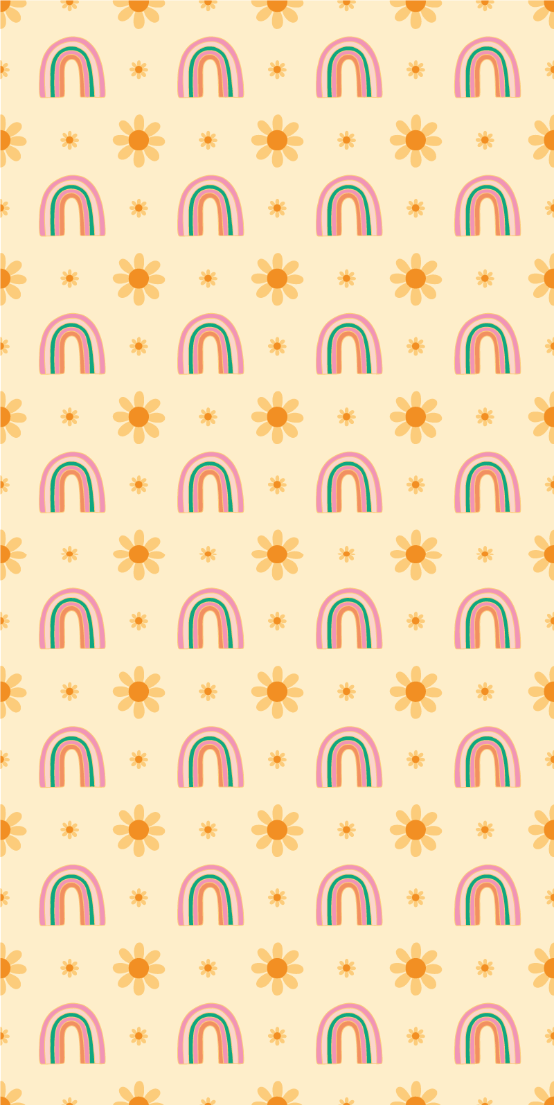 Dywan winylowy w kwiaty i rośliny tęcza i kwiaty - TenStickers