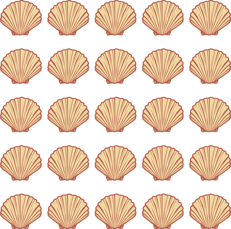 Dywan winylowy w kwiaty i rośliny muszle morskie - TenStickers
