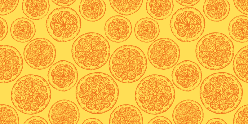 Dywan winylowy w kwiaty i rośliny w motyw cytrusów - TenStickers