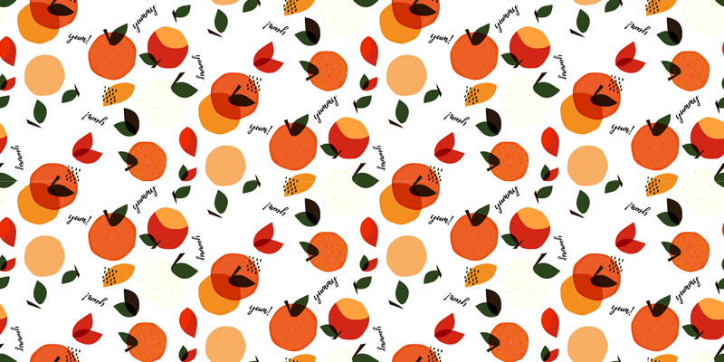 Dywan winylowy w kwiaty i rośliny z owocowym akcentem - TenStickers