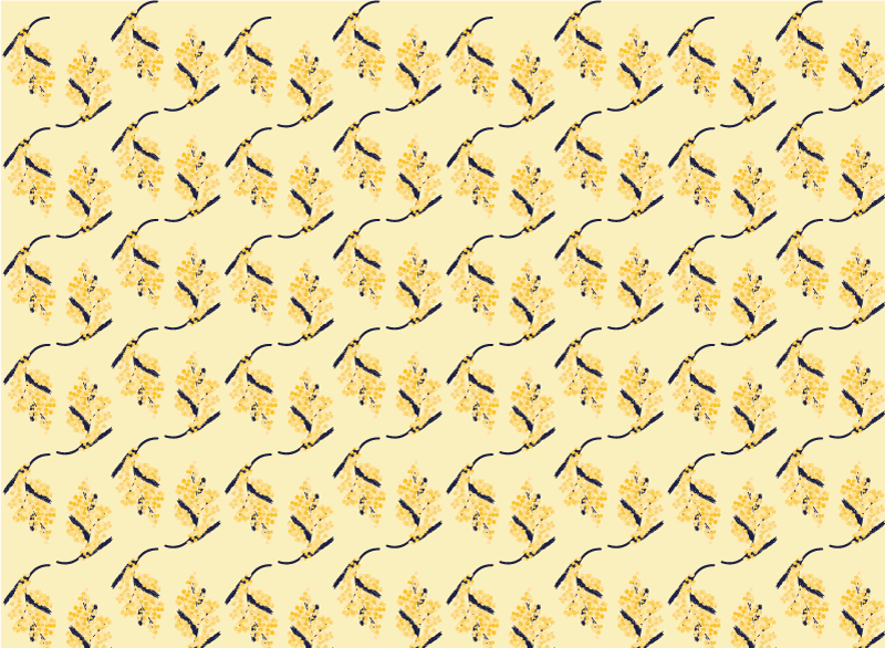 Dywan winylowy do salonu wzory z mimosami - TenStickers