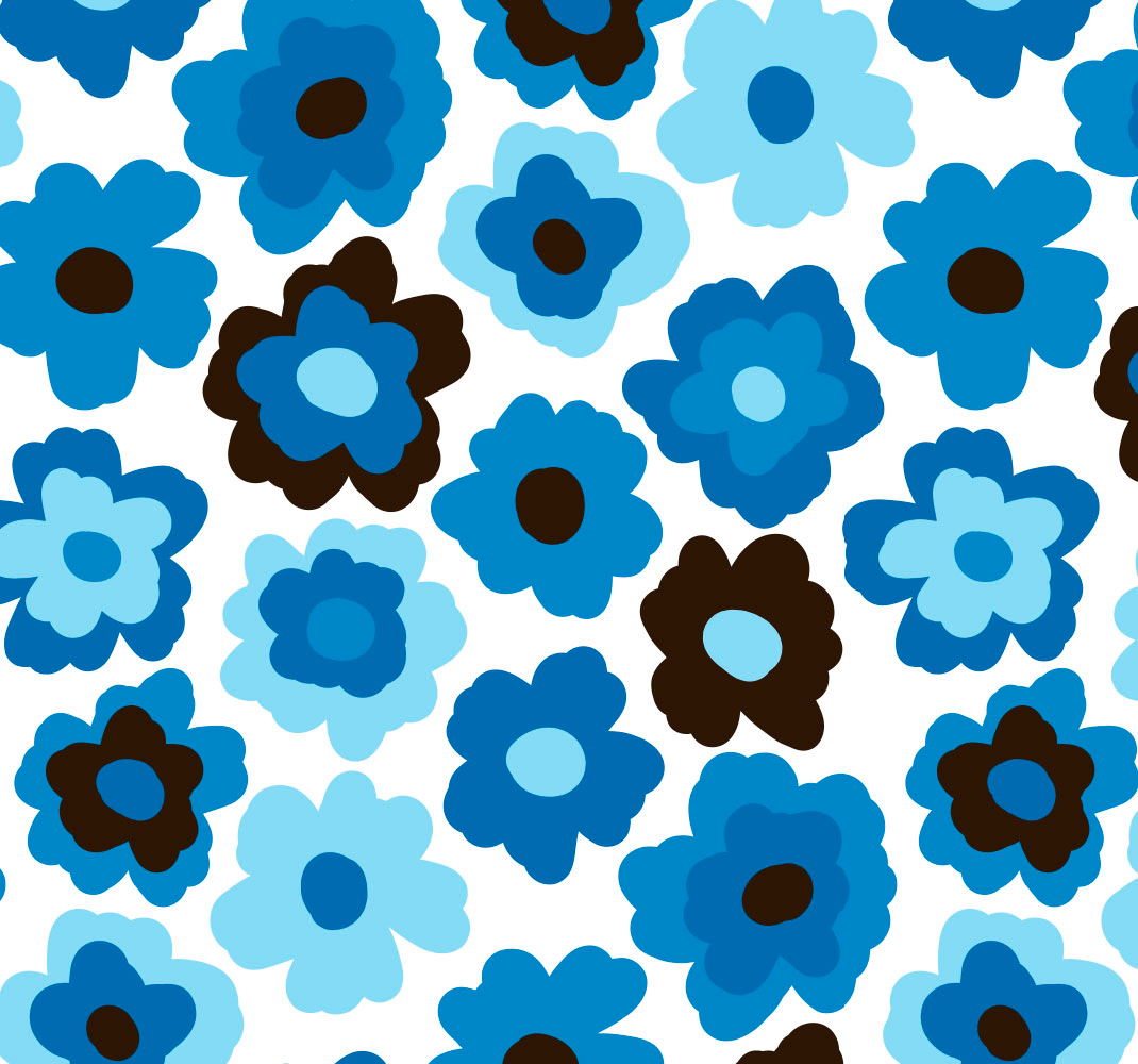 Dywan winylowy do salonu niebieski mak - TenStickers