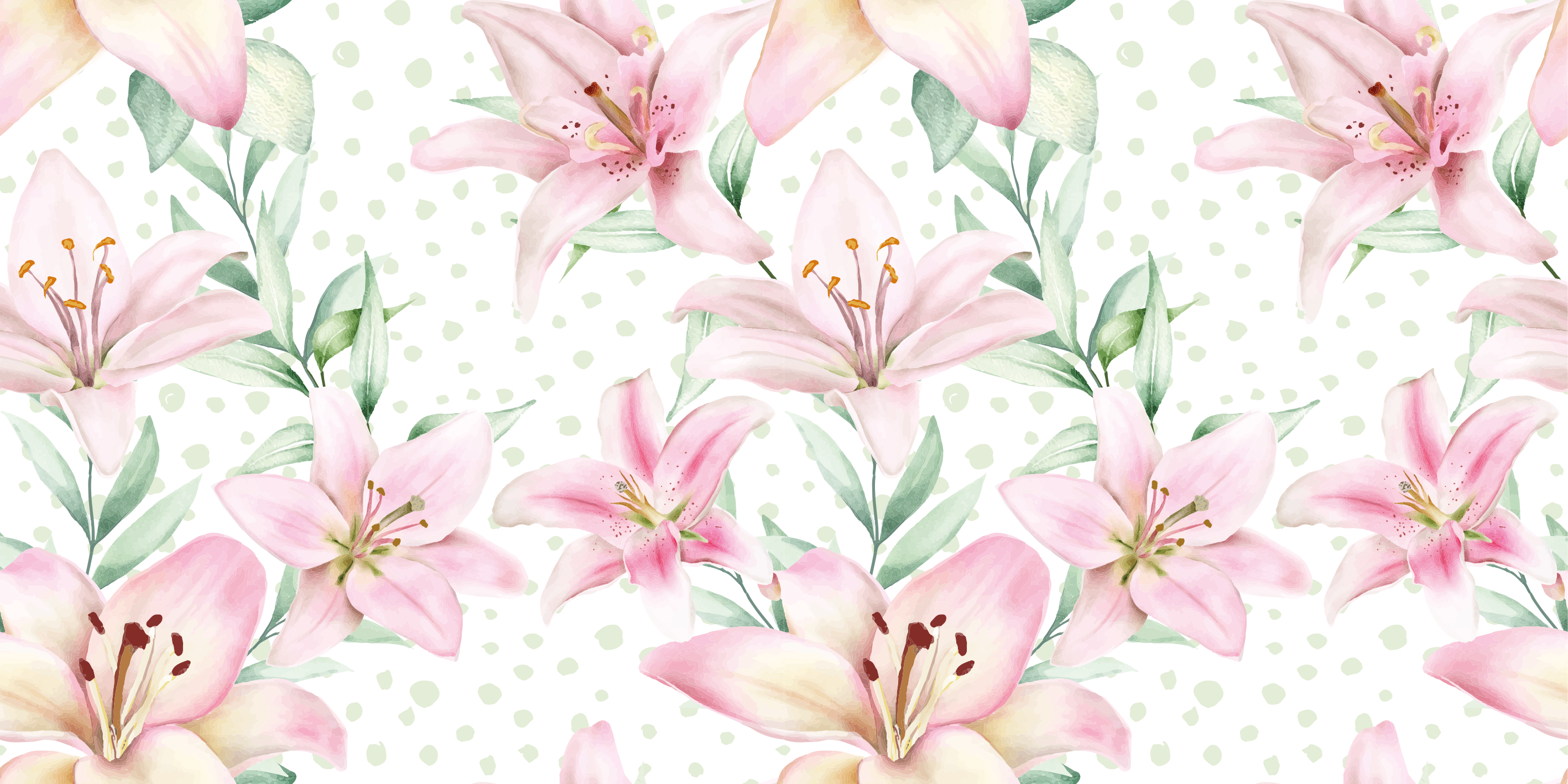 Dywan winylowy do salonu wzory eleganckich lilii - TenStickers