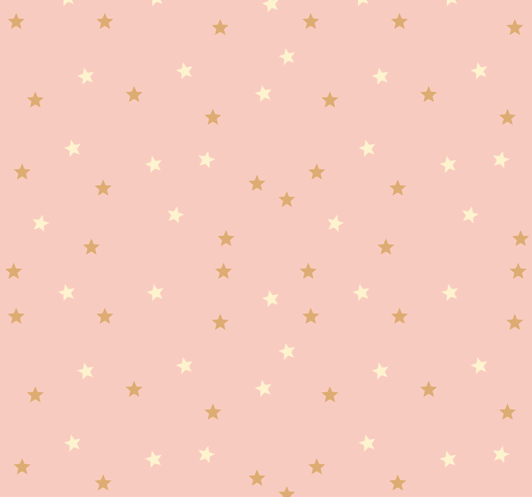 Dywan winylowy w gwiazdki złote na różowym - TenStickers