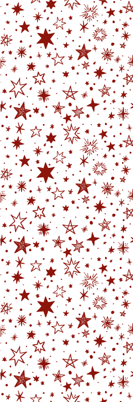 Dywan winylowy w gwiazdki w czerwonym akwarelowym stylu - TenStickers
