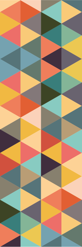 Dywan winylowy wzór geometryczny w wielokolorowe wzory - TenStickers