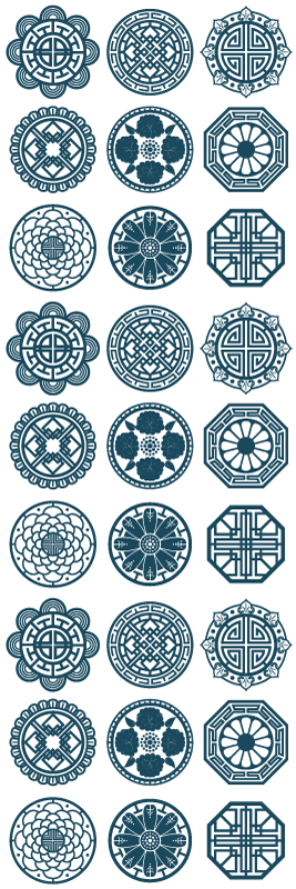 Dywan winylowy wzór geometryczny kształty koreańskie - TenStickers