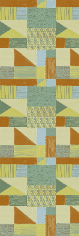 Dywan winylowy wzór geometryczny kolorowe trójkąty - TenStickers