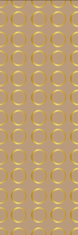 Dywan winylowy wzór geometryczny złote koła - TenStickers