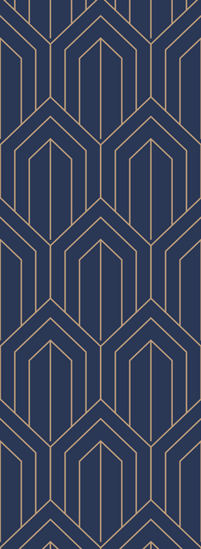 Dywan winylowy wzór geometryczny kayla metaliczny - TenStickers