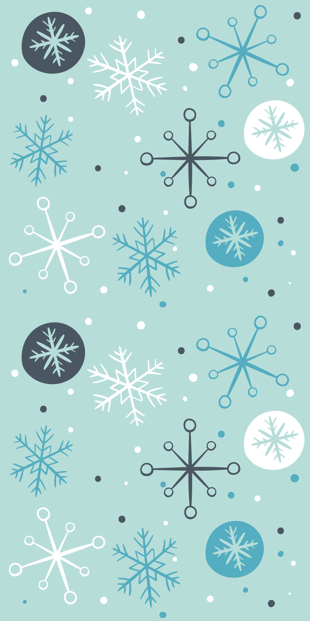 Dywan winylowy boże narodzenie z dekoracyjnymi śnieżynkami - TenStickers