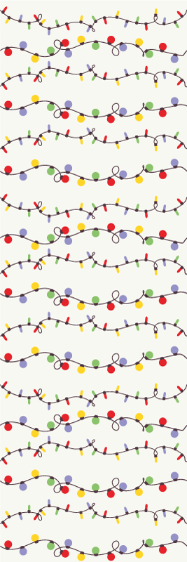 Dywan winylowy boże narodzenie kolorowe światełka - TenStickers