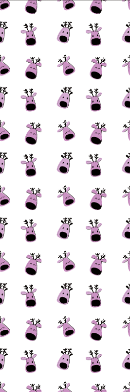 Dywan winylowy boże narodzenie różowe renifery - TenStickers