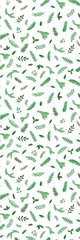 Dywan winylowy boże narodzenie wzór liści dekoracje - TenStickers