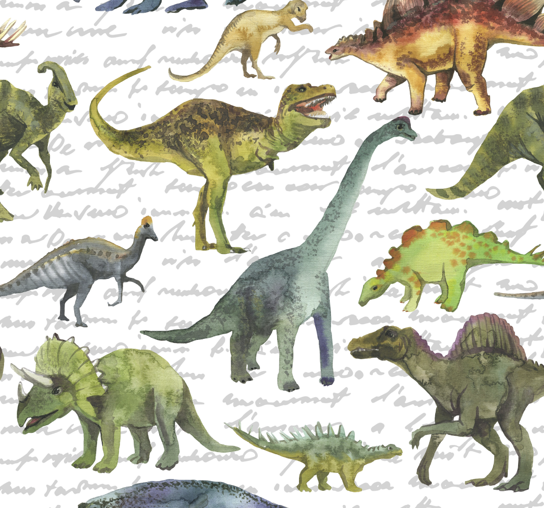 Dywan winylowy do salonu z realistycznymi dinozaurami - TenStickers