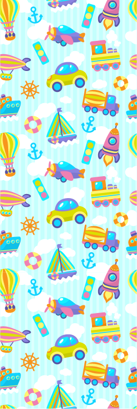 Dywan winylowy do salonu z uroczymi samochodami - TenStickers