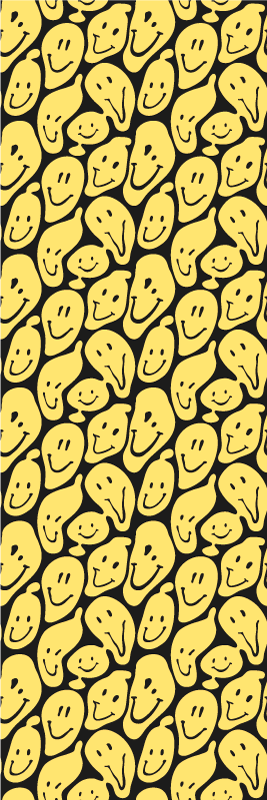 Dywan winylowy do salonu z uśmiechniętymi twarzami - TenStickers