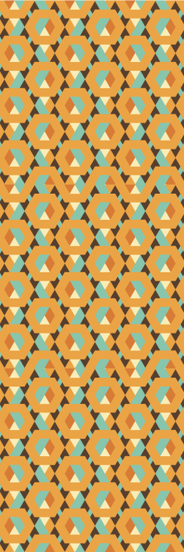 Dywan winylowy do salonu w geometryczne, stonowane kształty - TenStickers