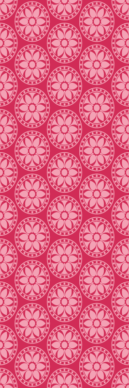 Dywan winylowy do salonu różowe koreańskie kółka - TenStickers