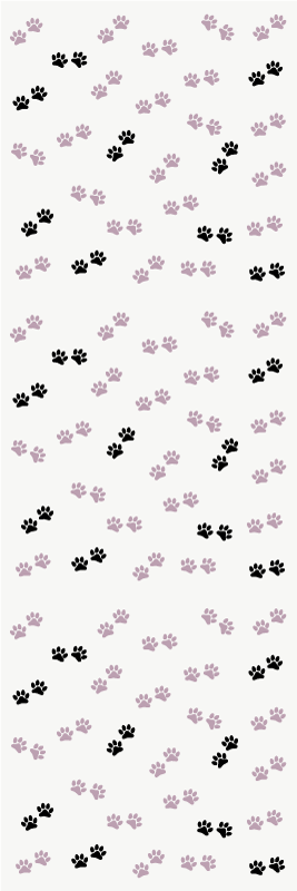 Dywan winylowy do salonu Ślady kocich łapek - TenStickers