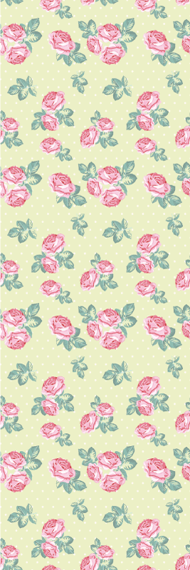 Dywan winylowy do salonu w stylu shabby chic z kropkami - TenStickers