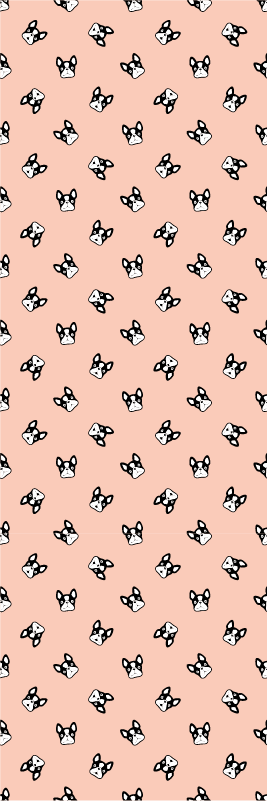 Dywan winylowy do salonu w uroczy wzór buldogów - TenStickers