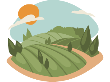 Dywan winylowy natura ilustracja pól - TenStickers