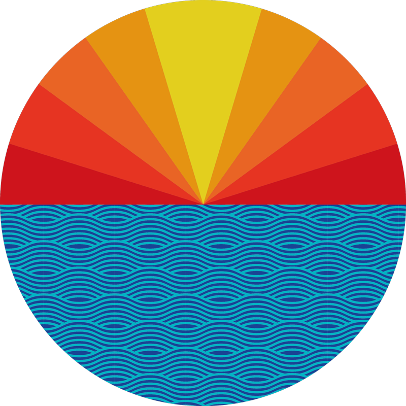 Dywan winylowy natura zachód słońca nad morzem - TenStickers