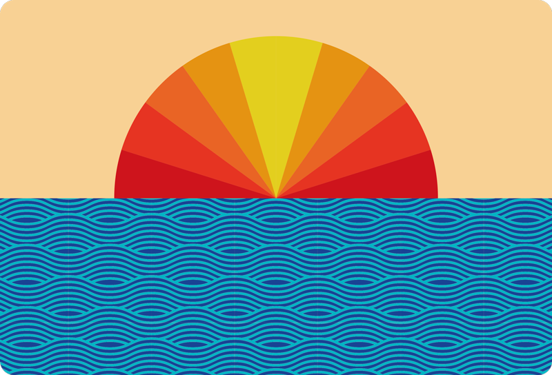 Dywan winylowy natura zachód słońca vintage - TenStickers