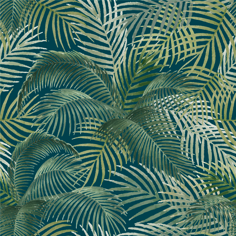 Dywan winylowy natura w tropikalny liściasty wzór - TenStickers