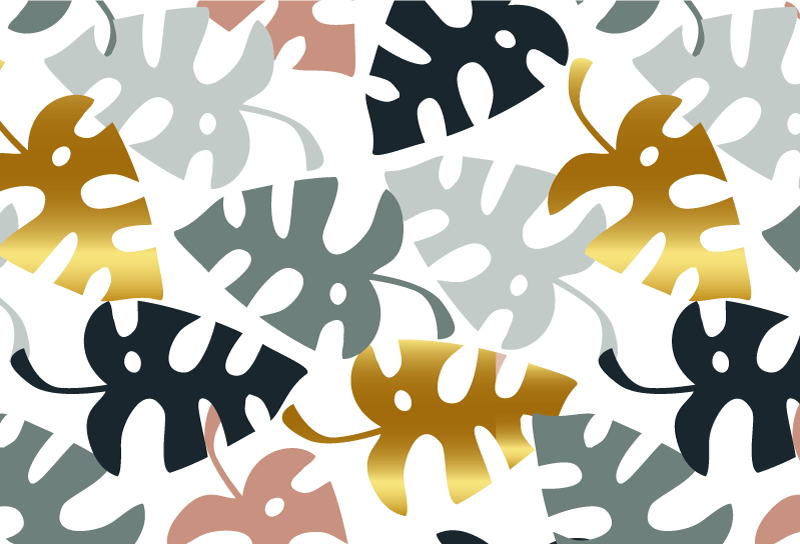 Dywan winylowy natura złote i kolorowe liście - TenStickers