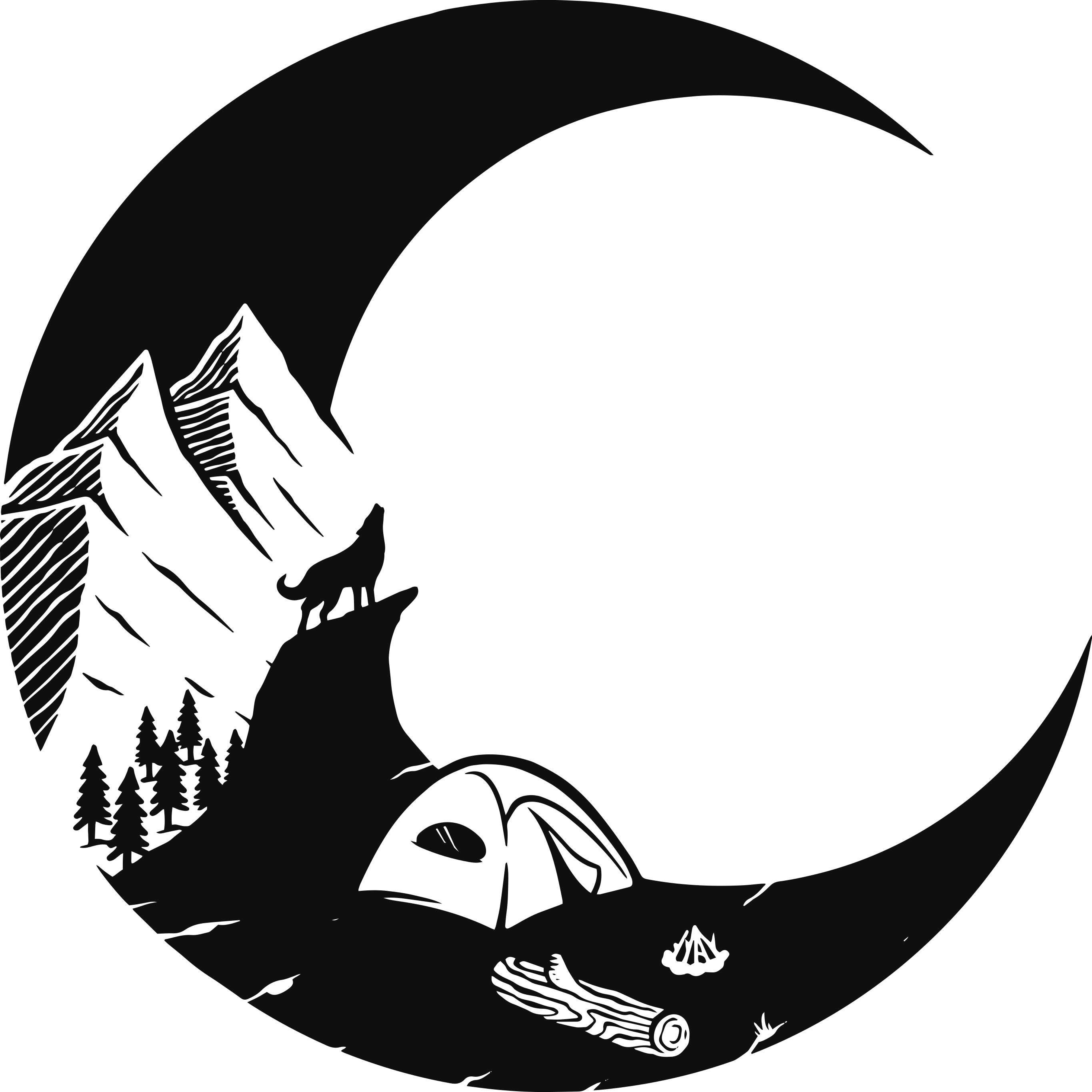 Dywan winylowy natura scena górskiego biwakowania - TenStickers