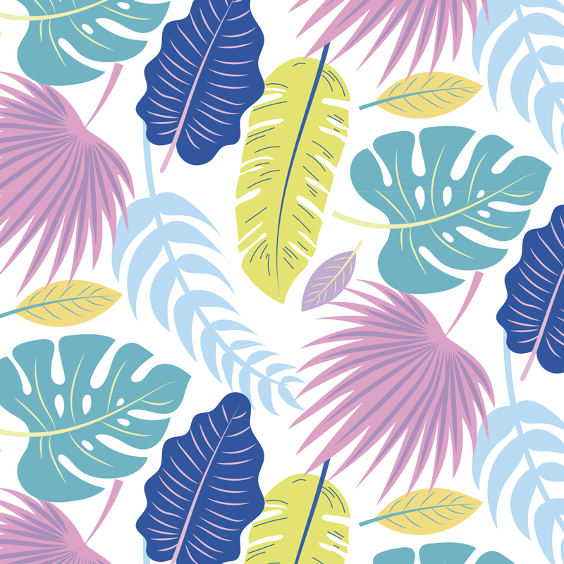 Dywan winylowy natura w kolorowe wzory liści - TenStickers