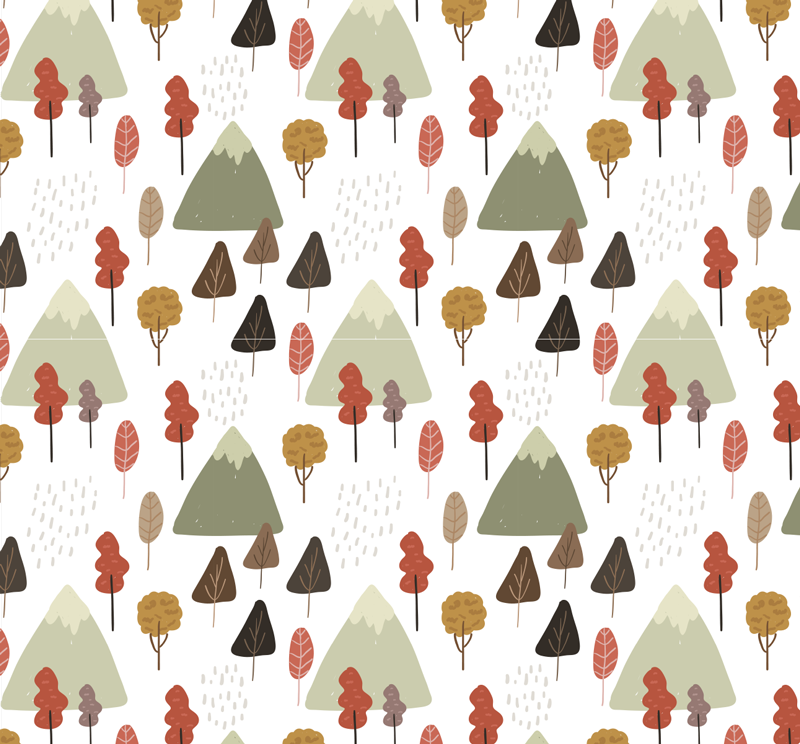 Dywan winylowy natura z bajkowymi wzorami drzew - TenStickers