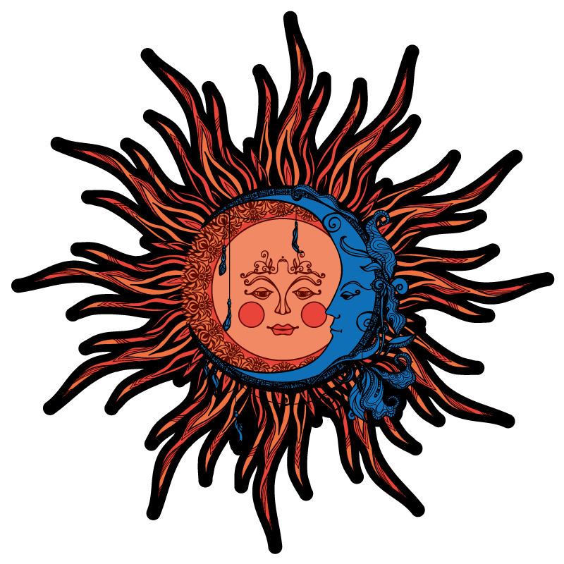 Dywan winylowy natura słoneczny księżyc - TenStickers