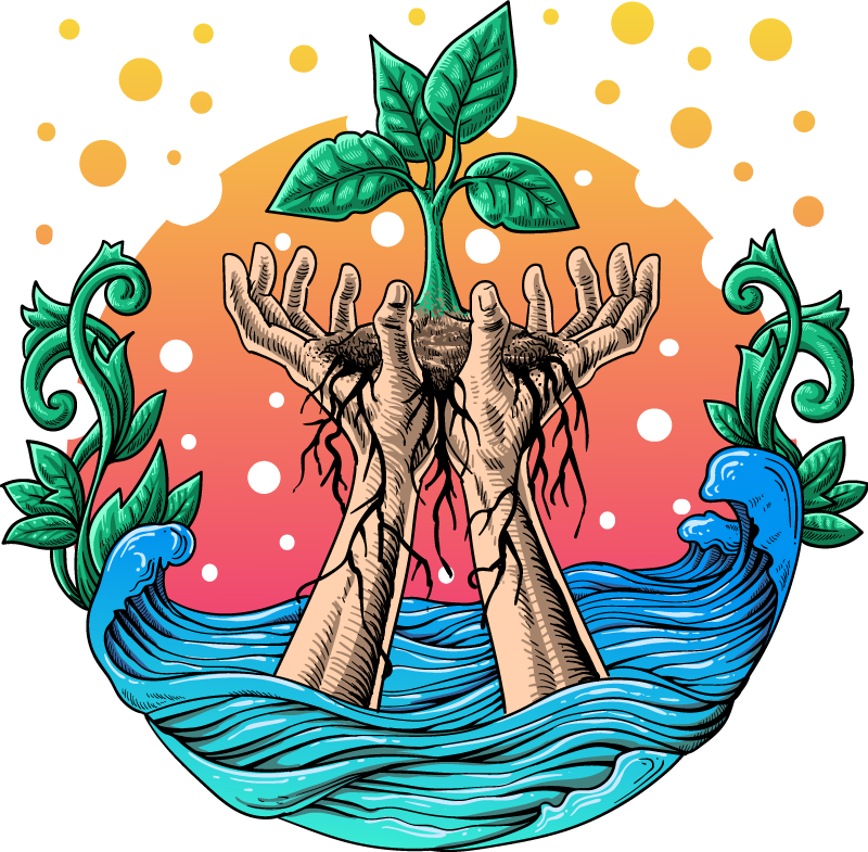 Dywan winylowy natura ręce wspierające naturę - TenStickers