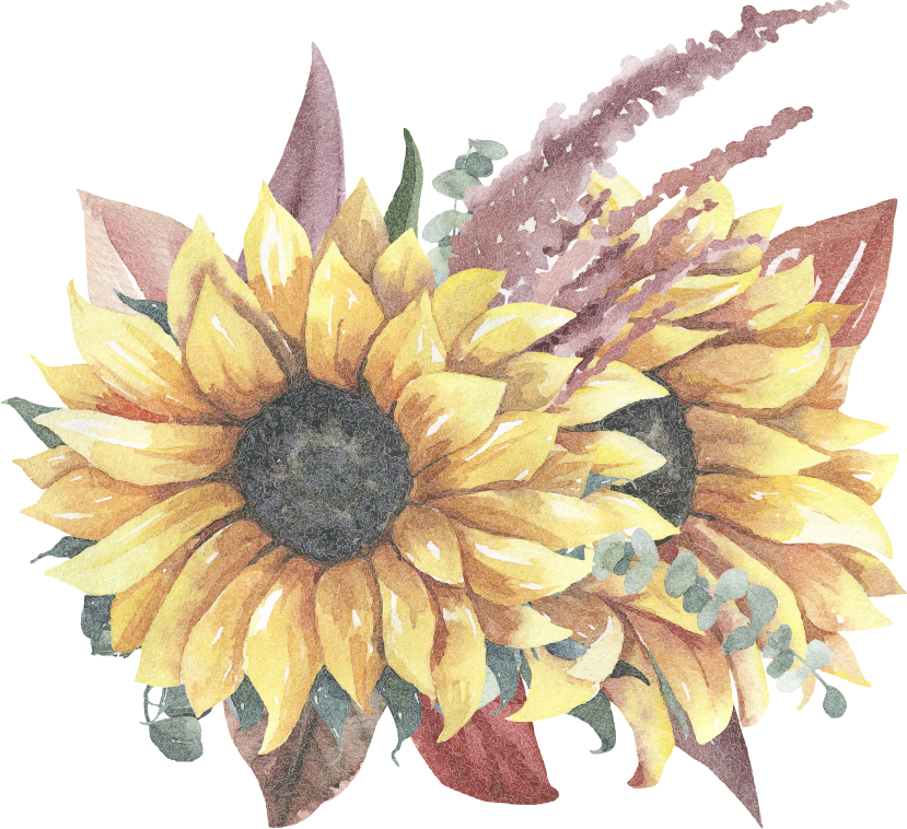 Dywan winylowy natura kwiatowa kompozycja słonecznika - TenStickers