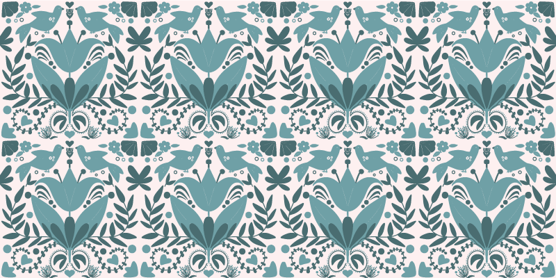 Dywan winylowy natura w kwiatowy wzór - TenStickers