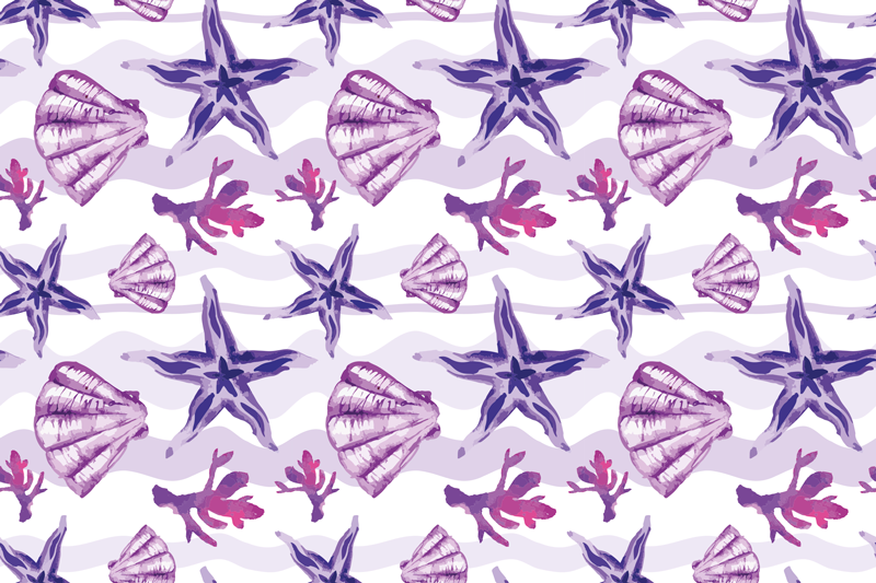 Dywan winylowy natura wzór muszli koralowej - TenStickers