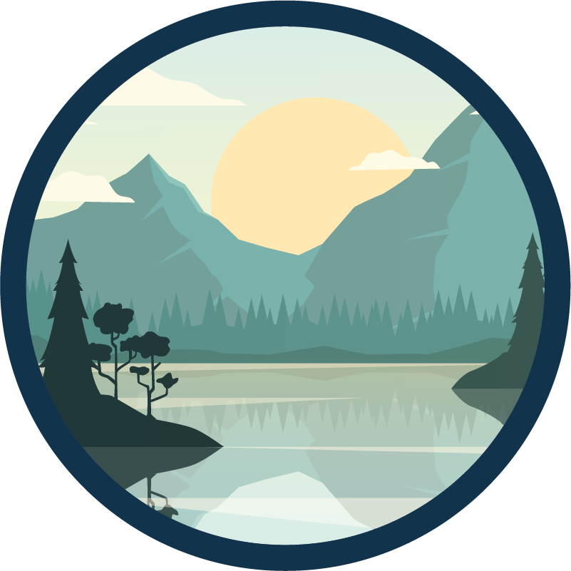 Dywan winylowy natura odbicie gór w spokoju - TenStickers