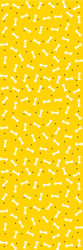 Dywan winylowy do salonu z uroczą kostką na tle żółtym - TenStickers