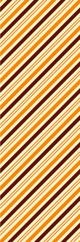 Dywan winylowy do salonu w retro pomarańczowo-brązowy wzór - TenStickers