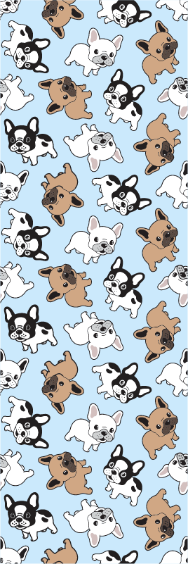 Dywan winylowy do salonu w wzór buldoga francuskiego - TenStickers