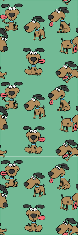 Dywan winylowy do salonu w zabawnym stylu psa - TenStickers