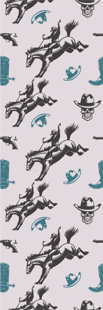 Dywan winylowy do salonu w motywy kowbojskie - TenStickers