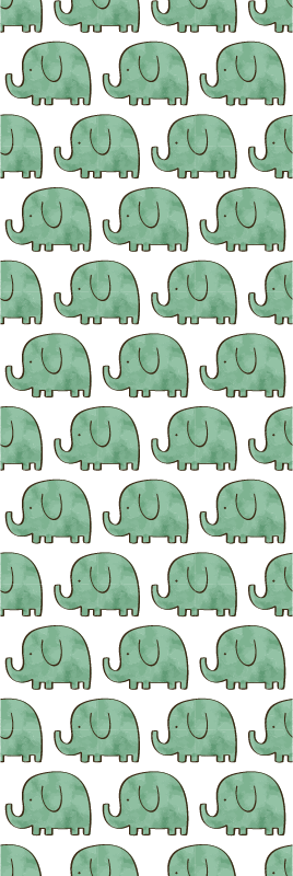 Dywan winylowy do salonu z uroczymi słoniami - TenStickers